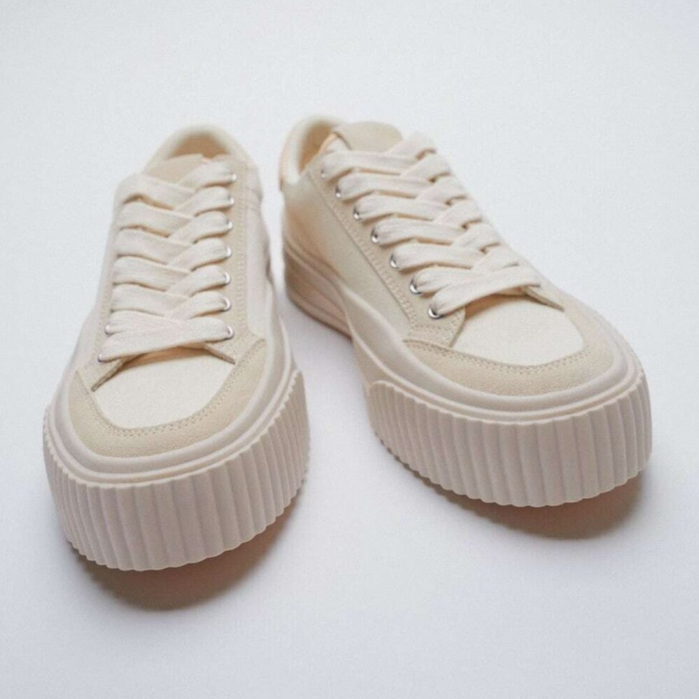 Zara Canvas Suede Sneakers